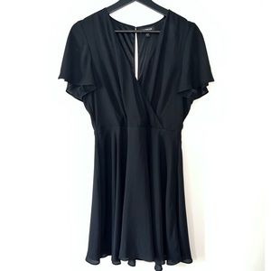 Express Chiffon Mini Black Dress